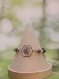 Bracelet myosotis – Perles de lapis - lazuli & citrine - A Fleur d'Or